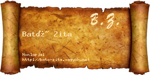 Bató Zita névjegykártya